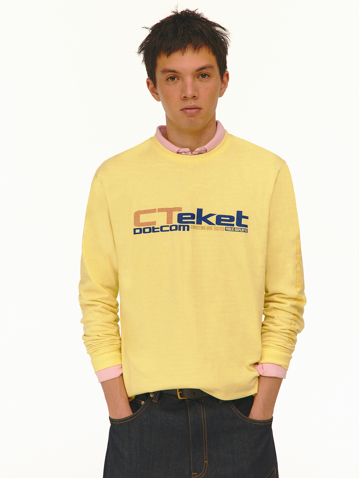 [teket] / ☆ 25SS Public L/S Tee / Yellow Public L/S Tee Yellow - teket