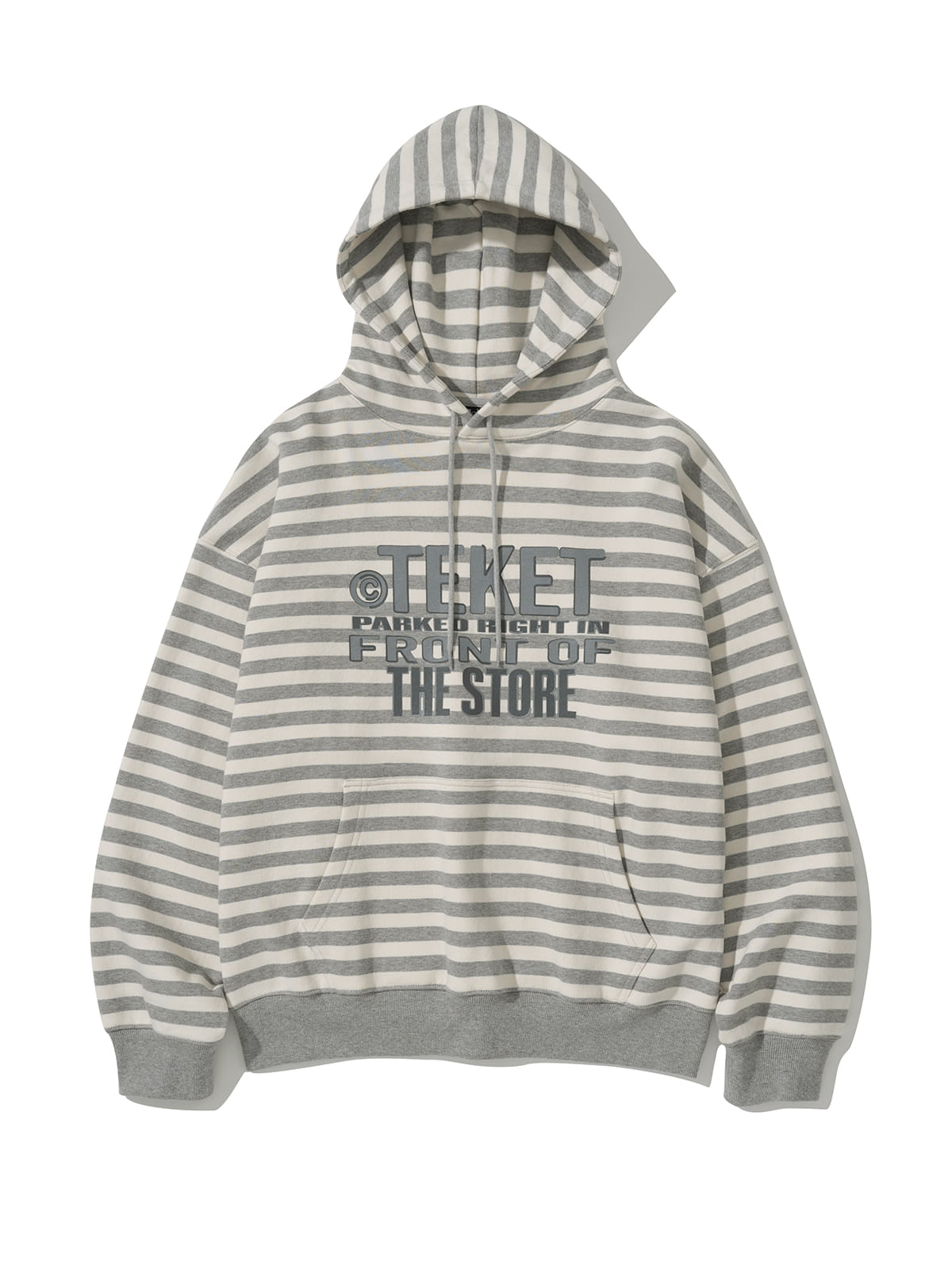 [teket] / ☆ 25SS Front Stripe Hoodie / Melange Gray Front Stripe Hoodie Melange Gray - teket