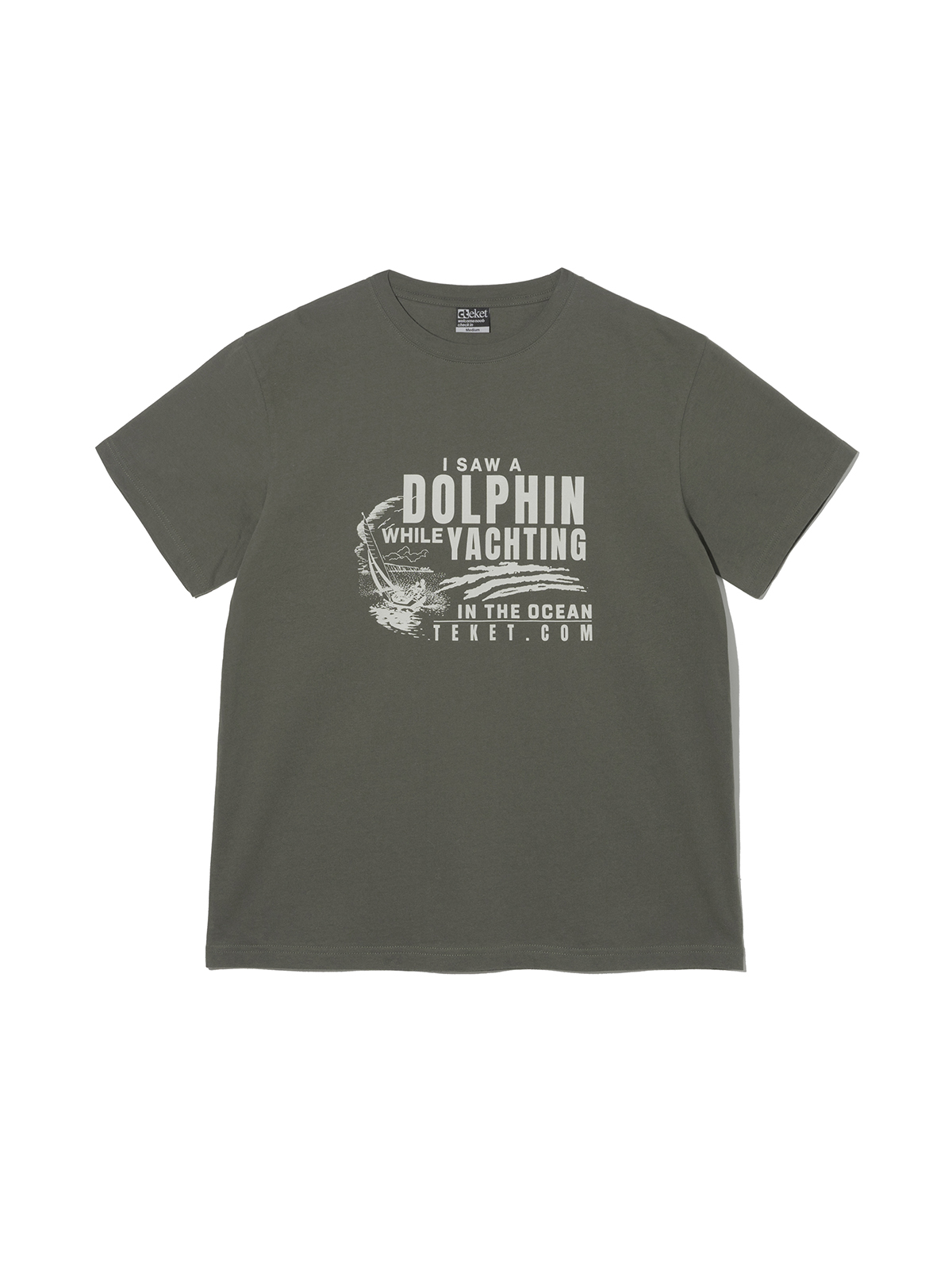 Tシャツ・カットソー teket Dolphin Friends Tee 5FT1428 Dolphin Friends Tee Khaki - teket