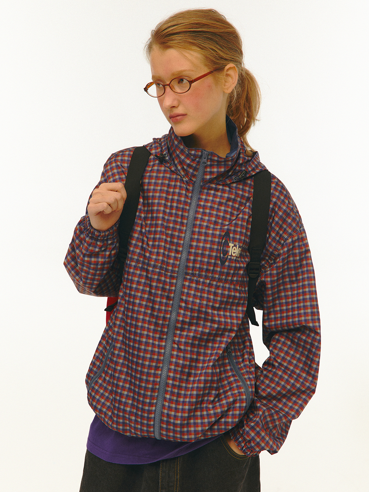 [teket] / ☆ 25SS Symbol Check Wind Jacket / Navy Symbol Check Wind Jacket Navy - teket