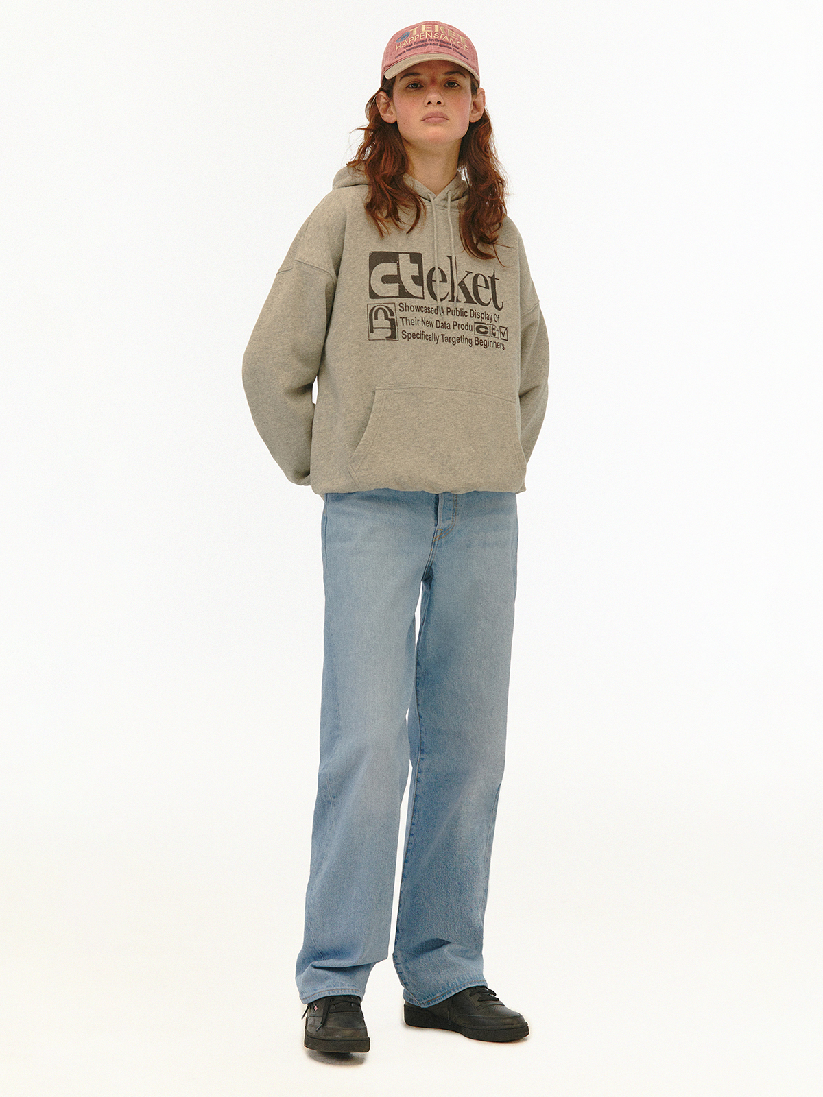 [teket] / ☆ 24FW Plan Hoodie / Melange Gray / UNISEX Plan Zip-Up Hoodie Melange Gray - teket