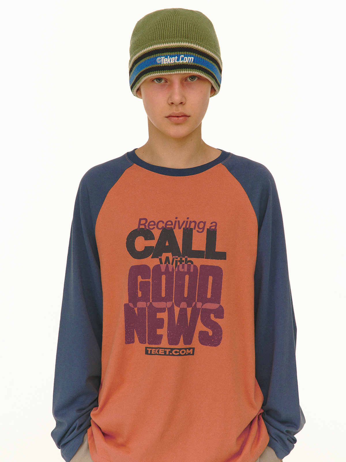 [teket] / ☆ 25SS Good News L/S Tee / Ash Blue f22bf043ba972c0368f6e2f2e0bdbb