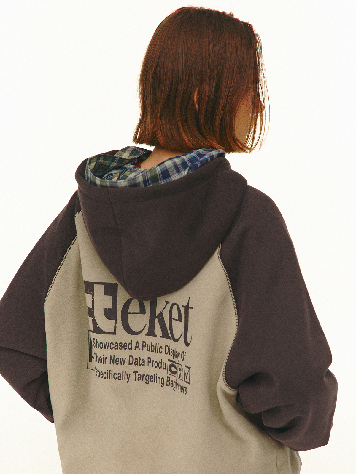 Plan Zip-Up Hoodie Beige - teket