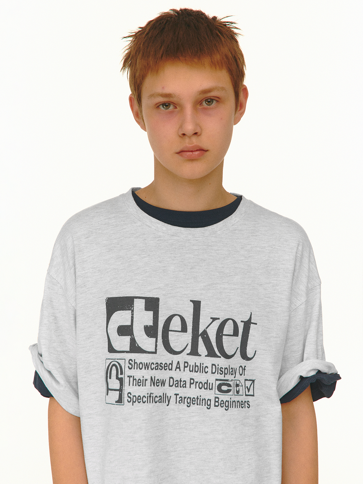 [teket] / ☆ 25SS Plan L/S Tee / Melange Gray Plan Tee Melange Gray - teket