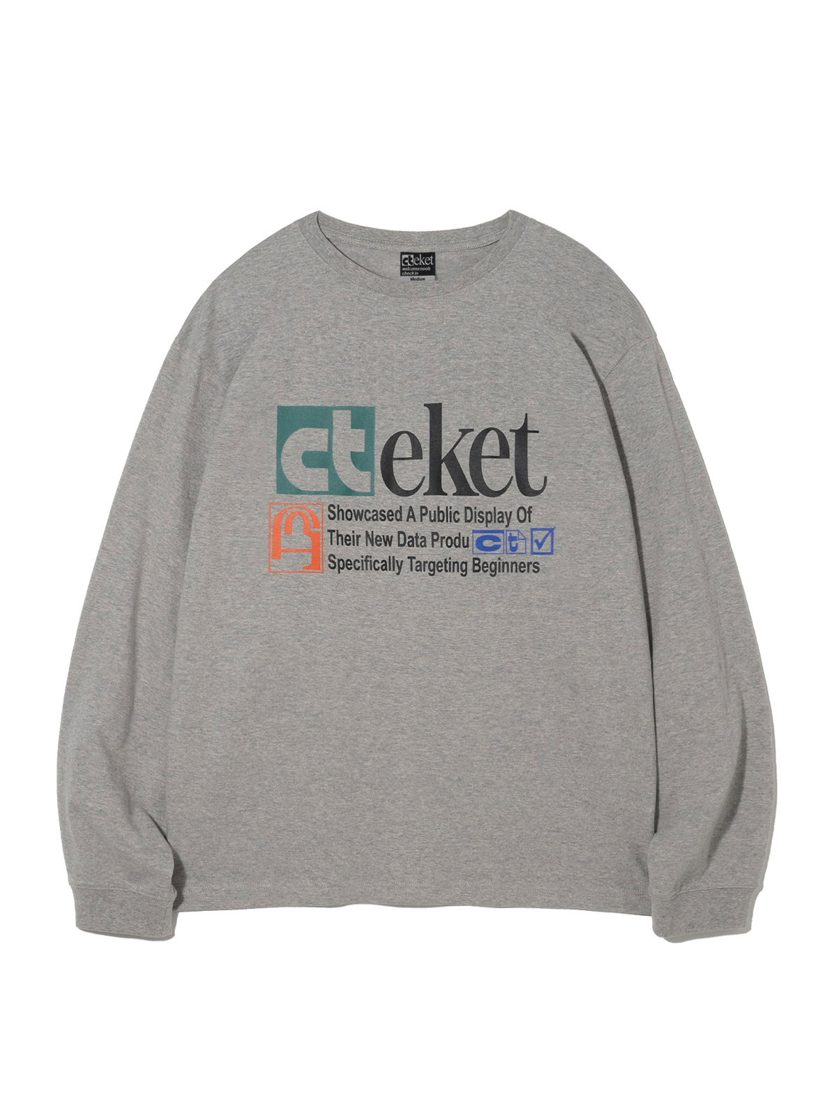 Plan L/S Tee Melange Gray - teket