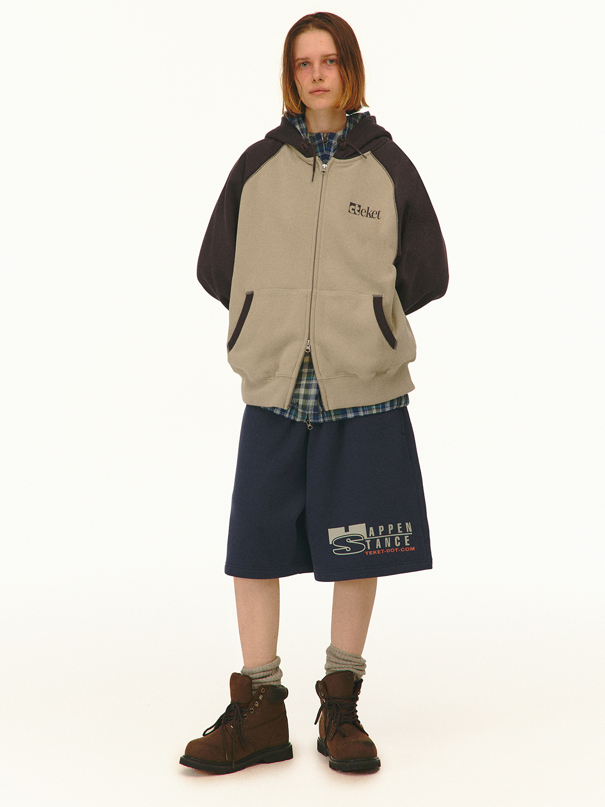 [teket] / ☆ 24FW Plan Zip-Up Hoodie / Beige Plan Zip-Up Hoodie Beige - teket