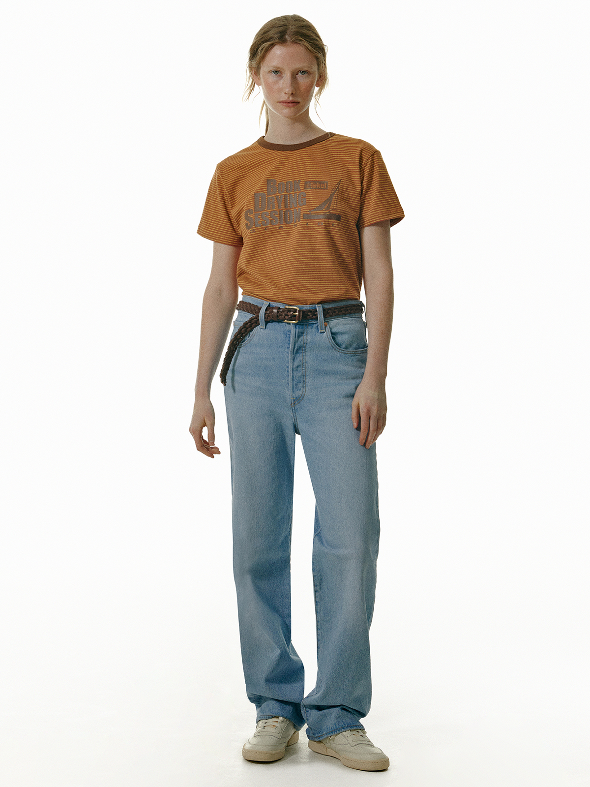 [teket] / ☆ 25SS Drying Stripe Tee / Brown Drying Stripe Tee Brown - teket