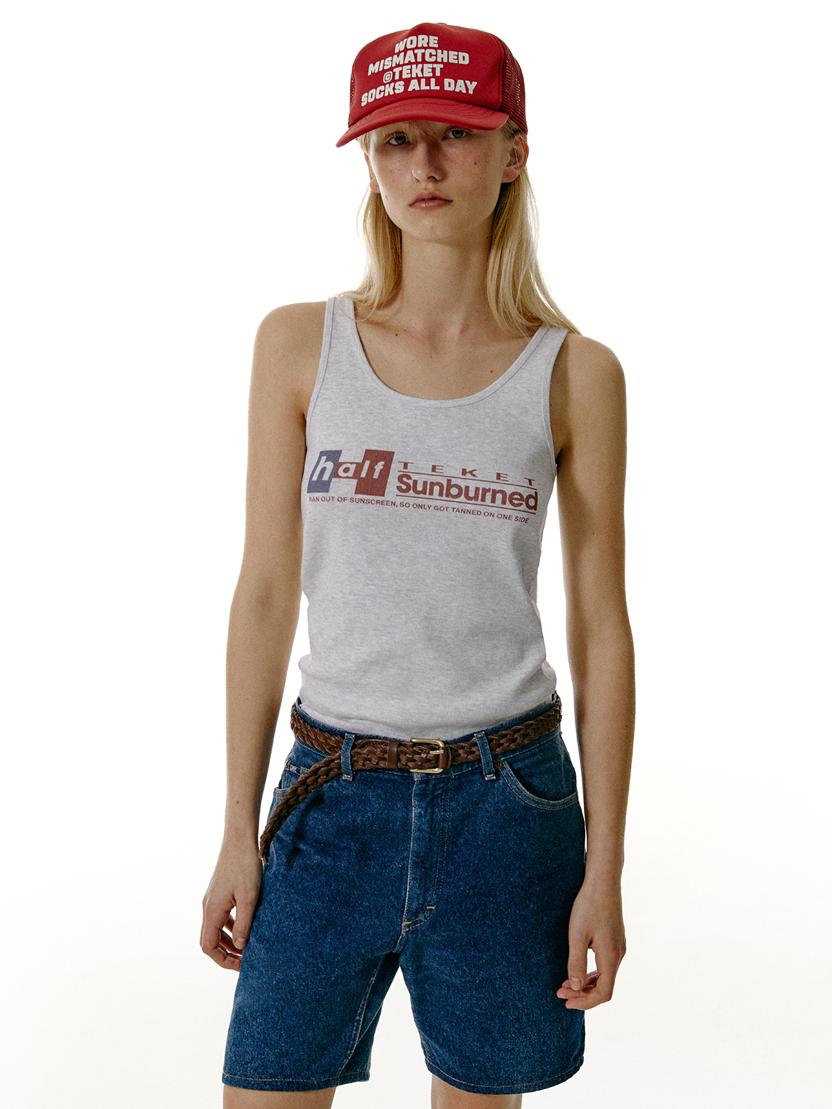キャップ teket Mismatch Trucker Cap 5FT1743 Mismatch Trucker Cap Red - teket