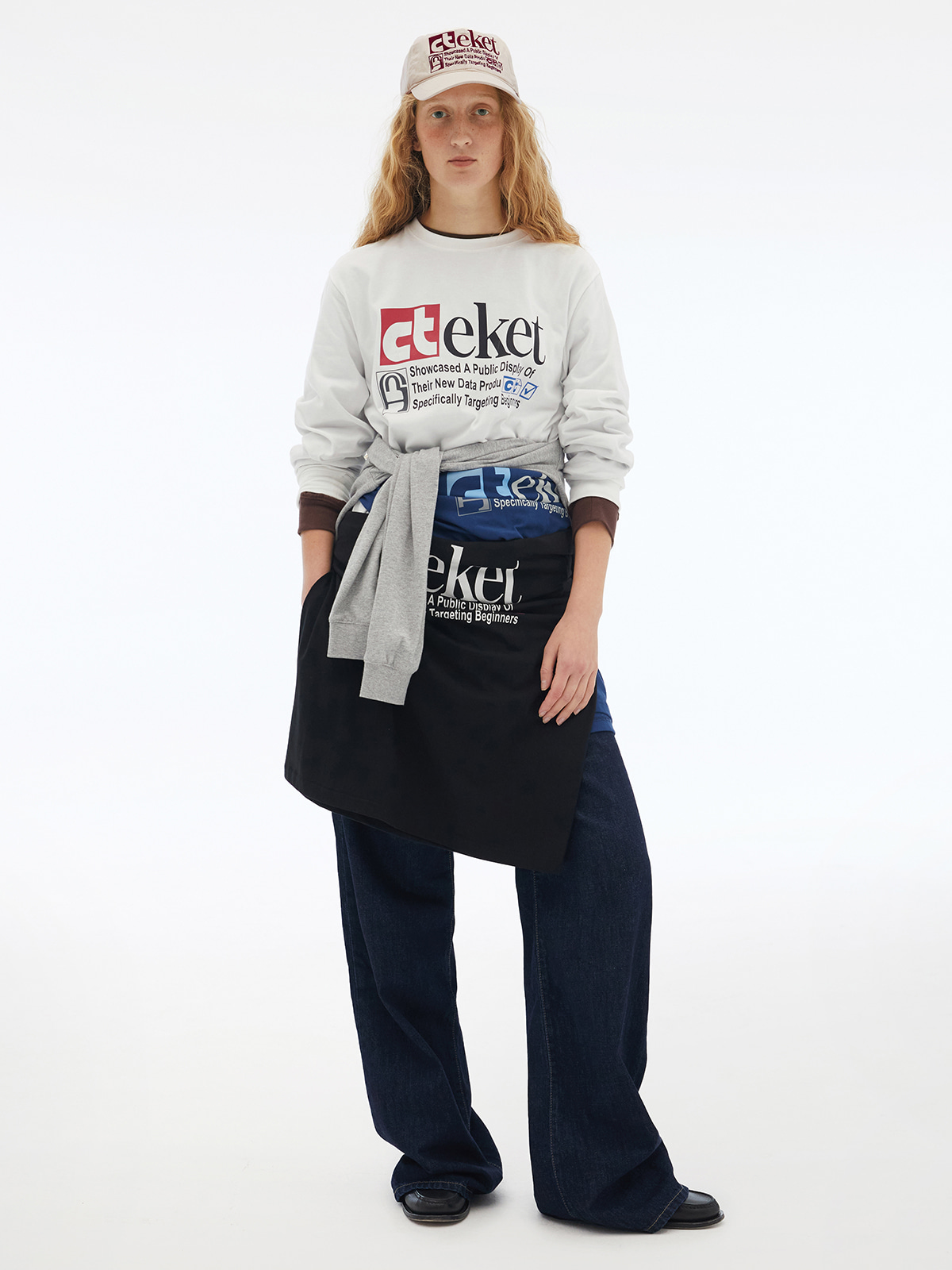 Plan L/S Tee White - teket