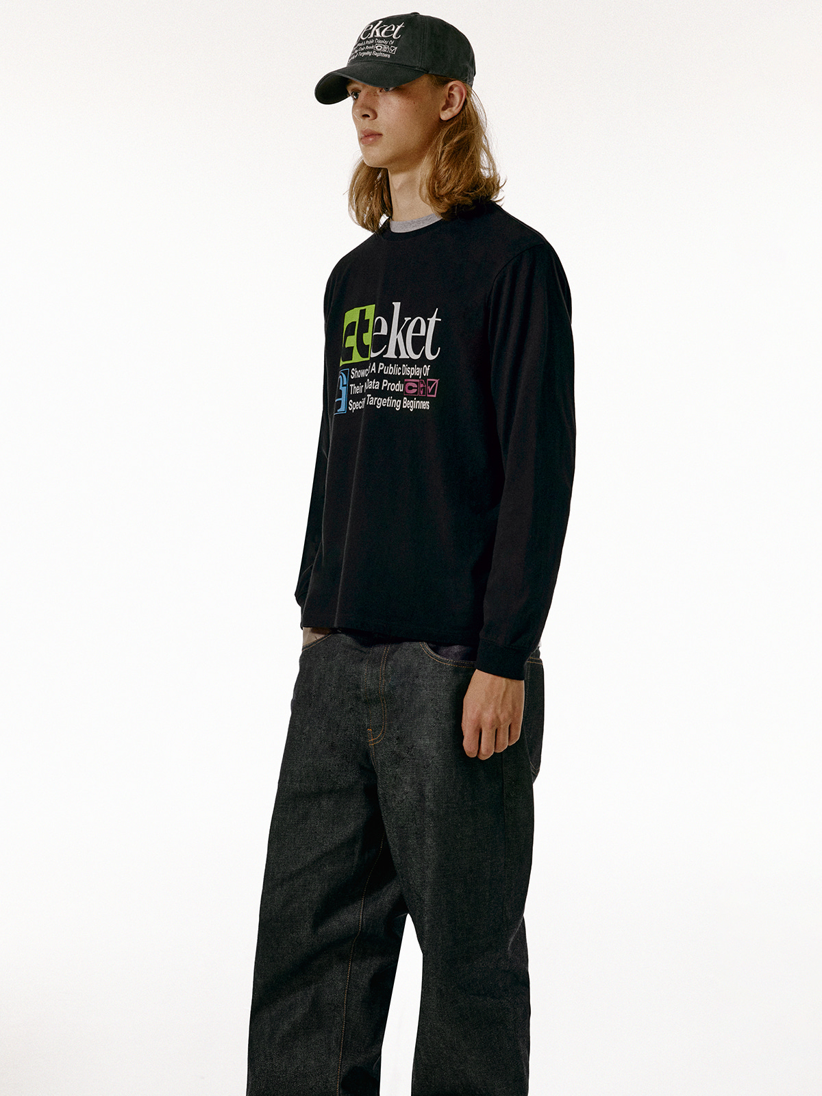 Plan L/S Tee Black - teket