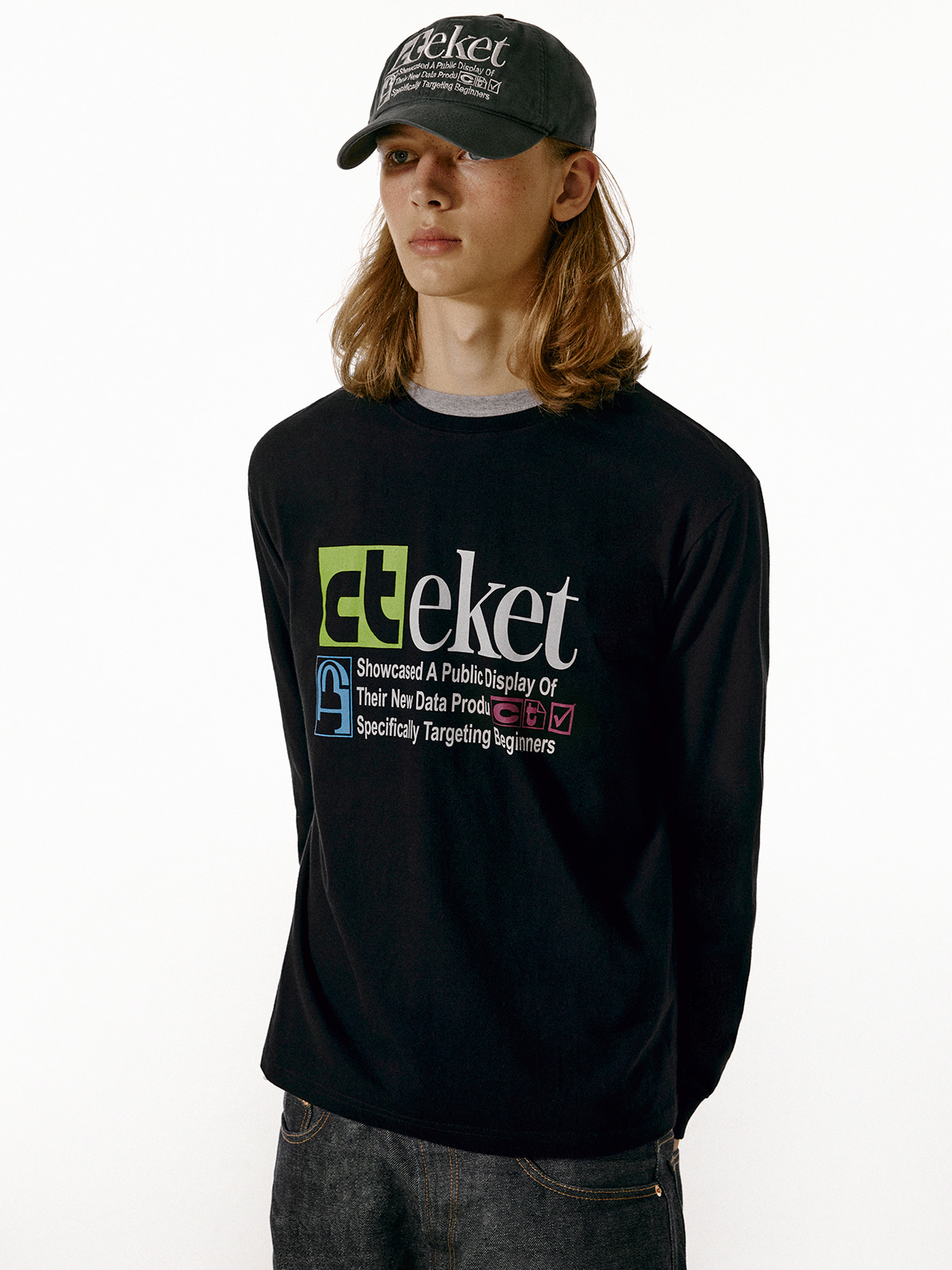 Plan L/S Tee Black - teket