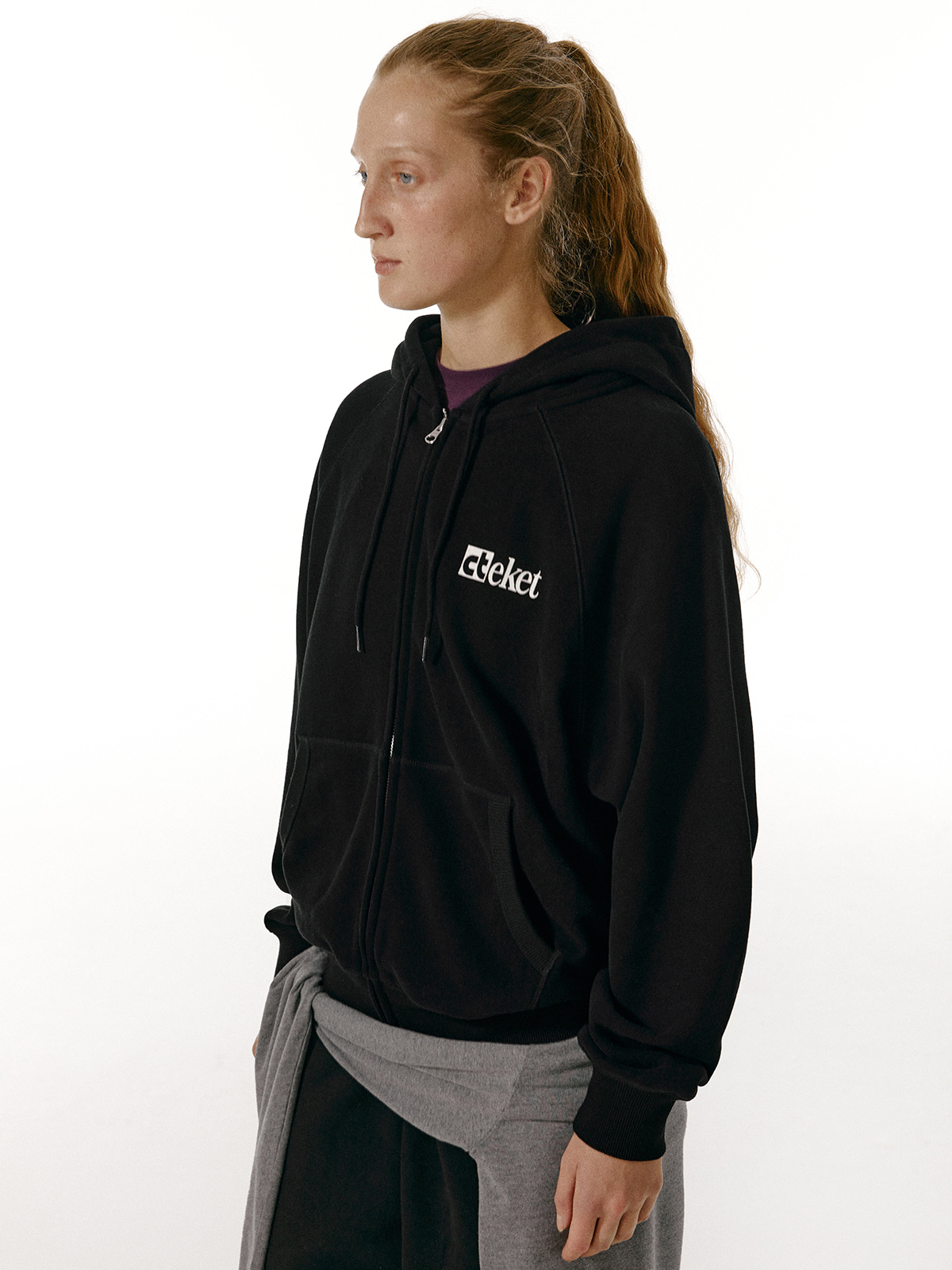 Plan Zip-Up Hoodie Black - teket