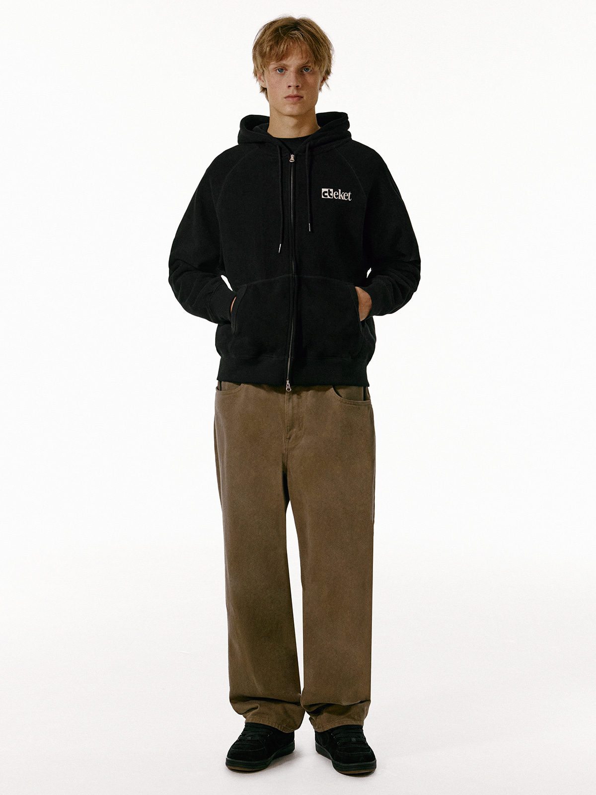 Plan Zip-Up Hoodie Black - teket