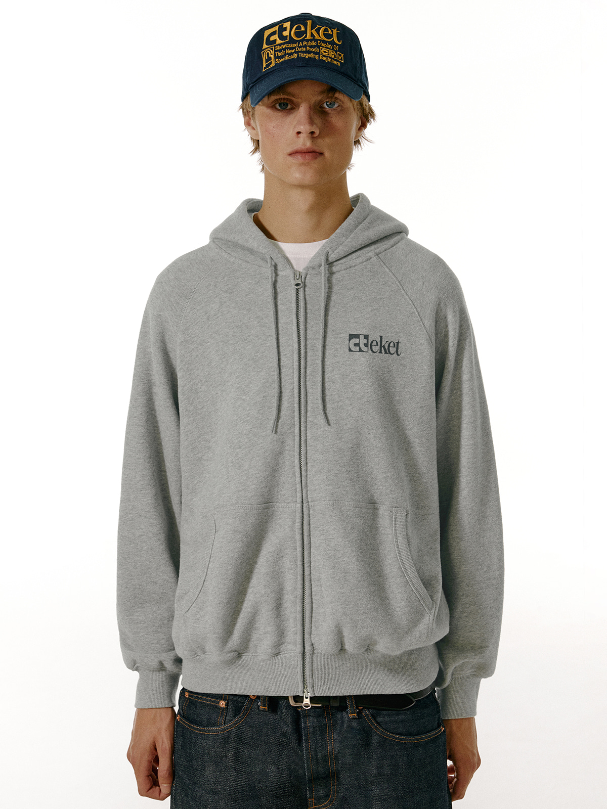 [teket] / ☆ 25SS Plan Zip-Up Hoodie / Melange Gray Plan Zip-Up Hoodie Melange Gray - teket