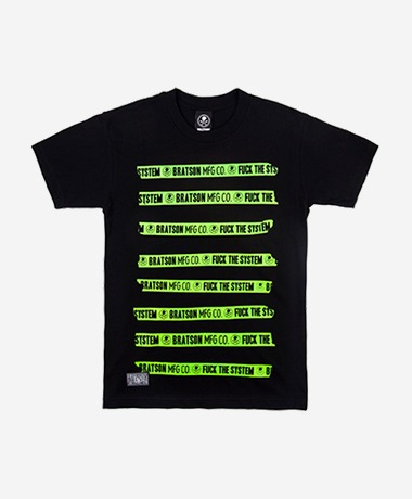 Boxtape Stripe Tee Black/Neon