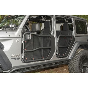 RUGGED RIDGE 13579.55 FORTIS TUBE DOOR COVERS, FULL SET, BLACK