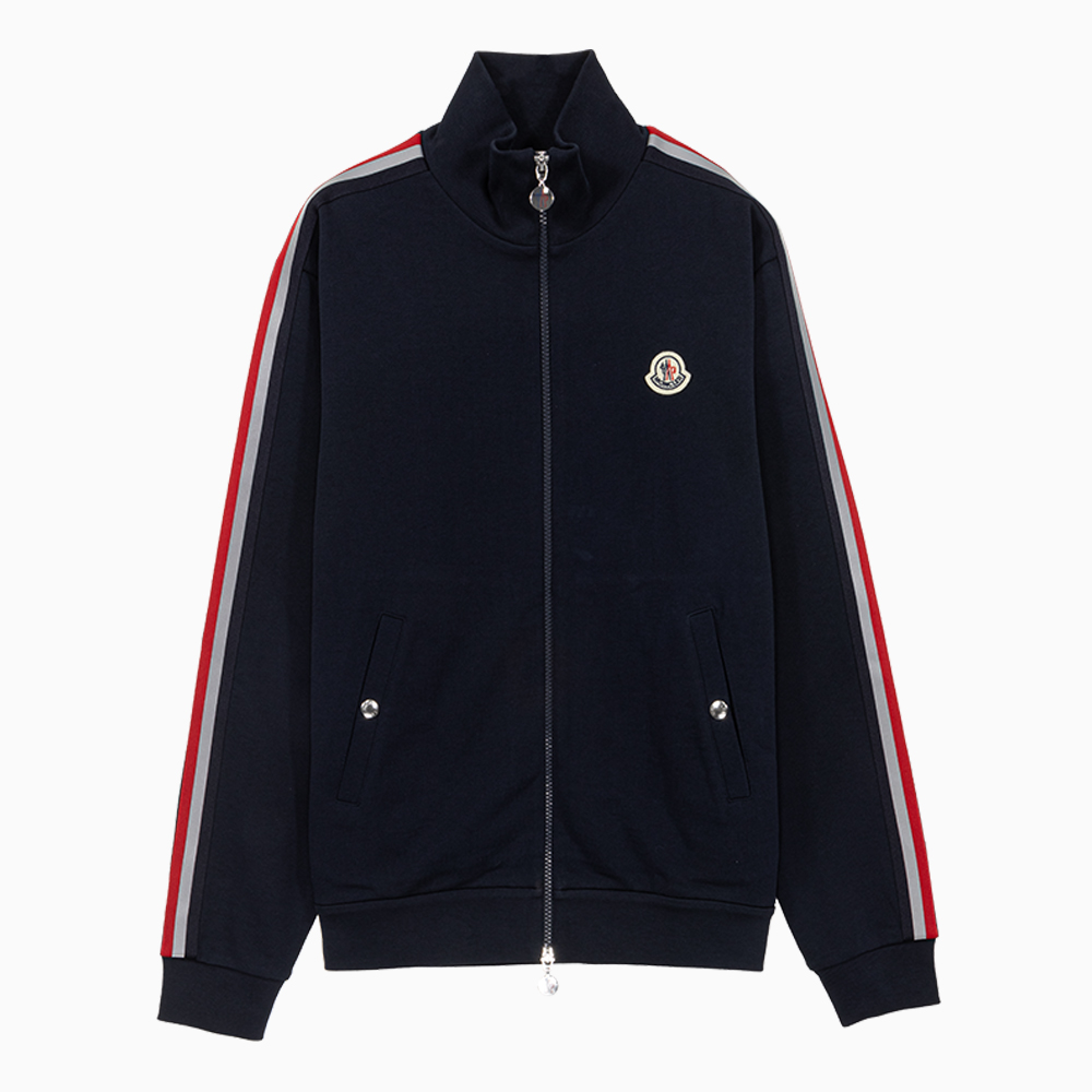 밀라노상인 MONCLER (당일) 23SS 몽클레어 로고 패치 삼선 트랙 집업 자켓 8G00052 V8162 778