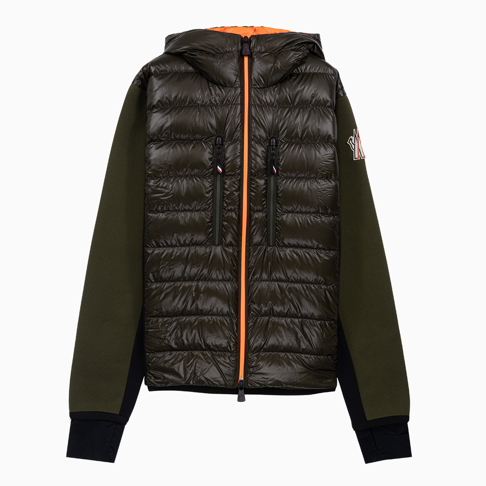 밀라노상인 MONCLER (당일) 23SS 몽클레어 그레노블 로고 패치 브라운 패딩 가디건 9B00006 C9043 835