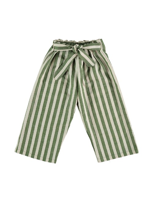 PALAZZO KHAKI STRIPED(last-8/9Y)