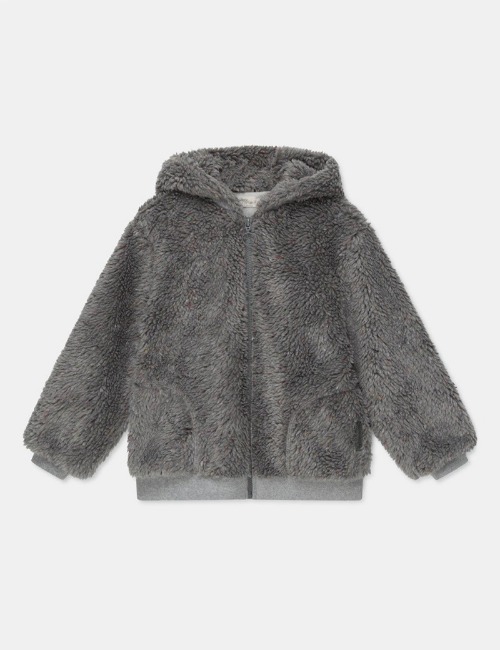 Faux shearling kids jacket recycled-Grey(4Y,6Y)