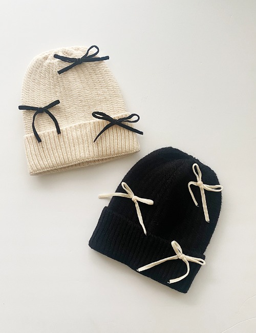 RIBBON KNIT BEANIE