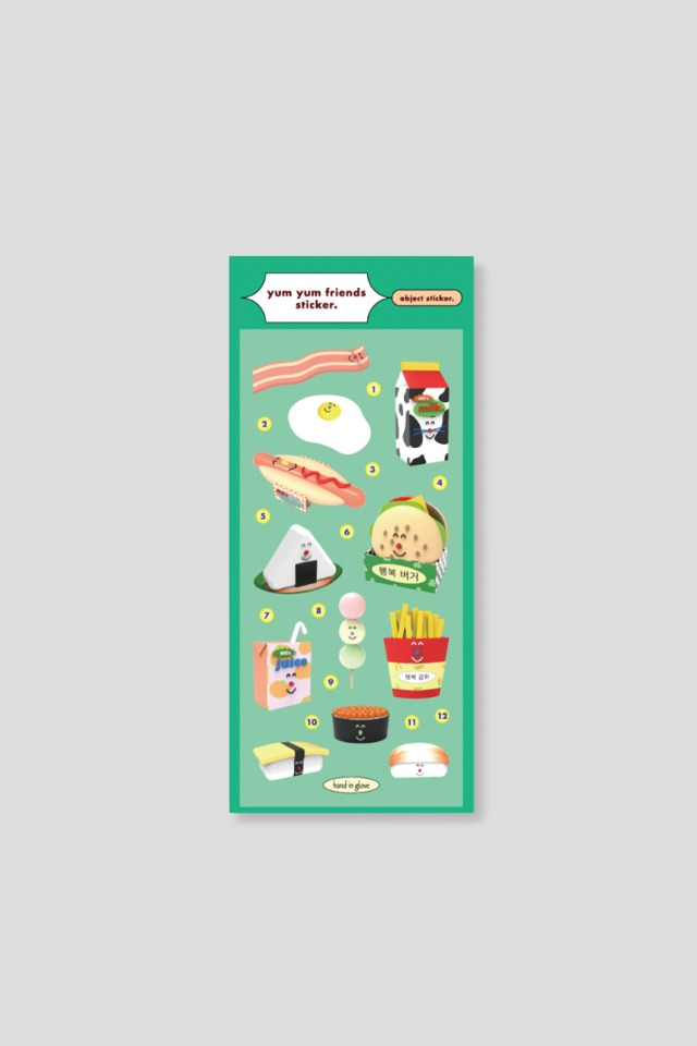 Yum yum friends sticker