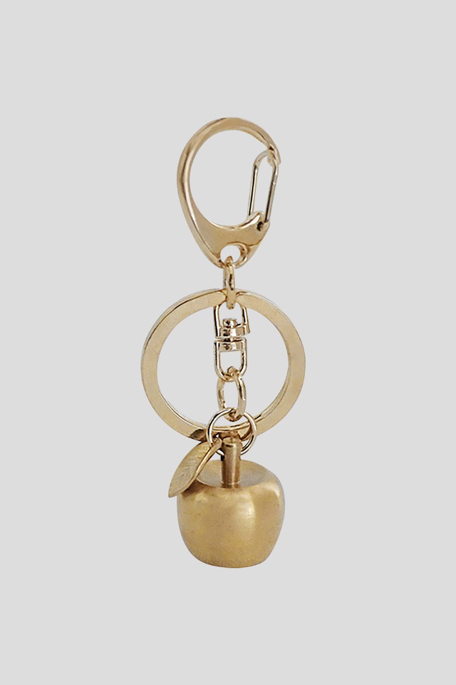 apple gold keyring