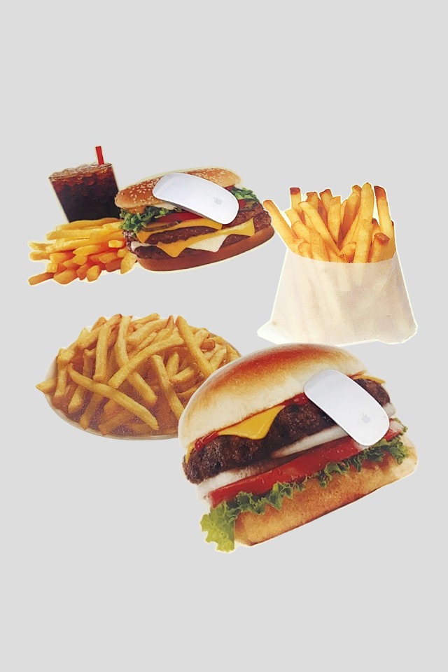 burger shop mouse pad