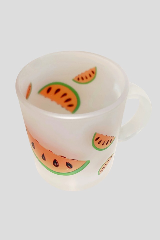 Toy watermelon glass mug (matte)