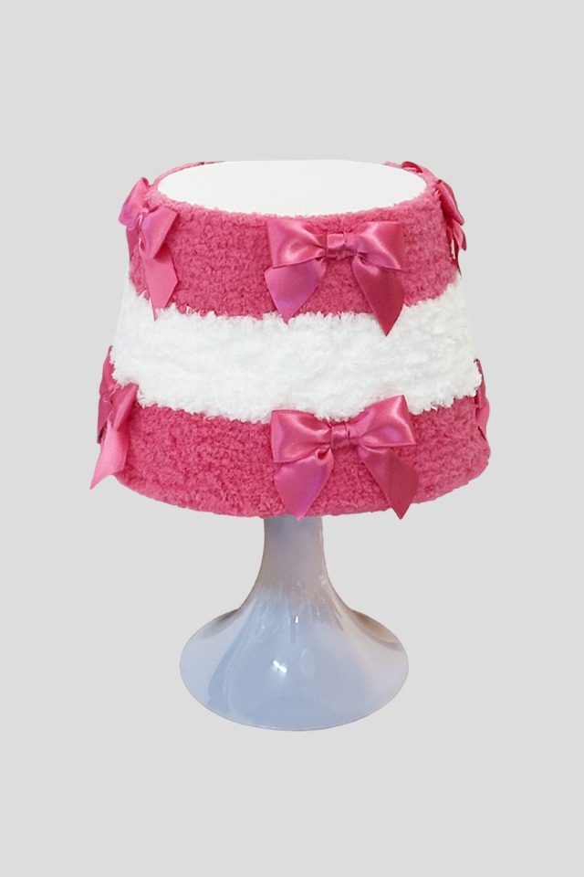 Fuzzy lamp_ Ribbon_Hot pink (Hot pink)