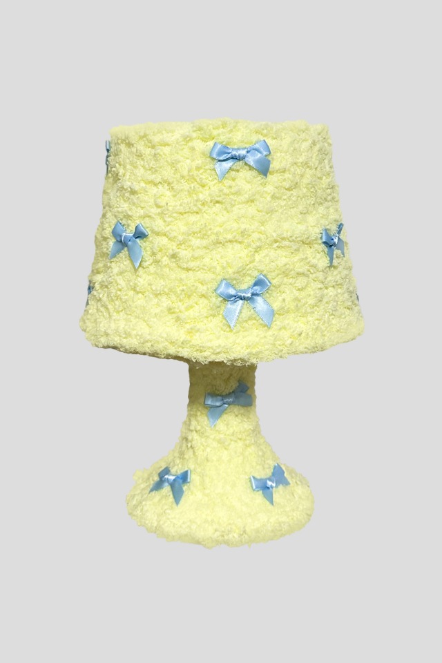 Fuzzy lamp_Ribbon_Lemon (Sky blue)