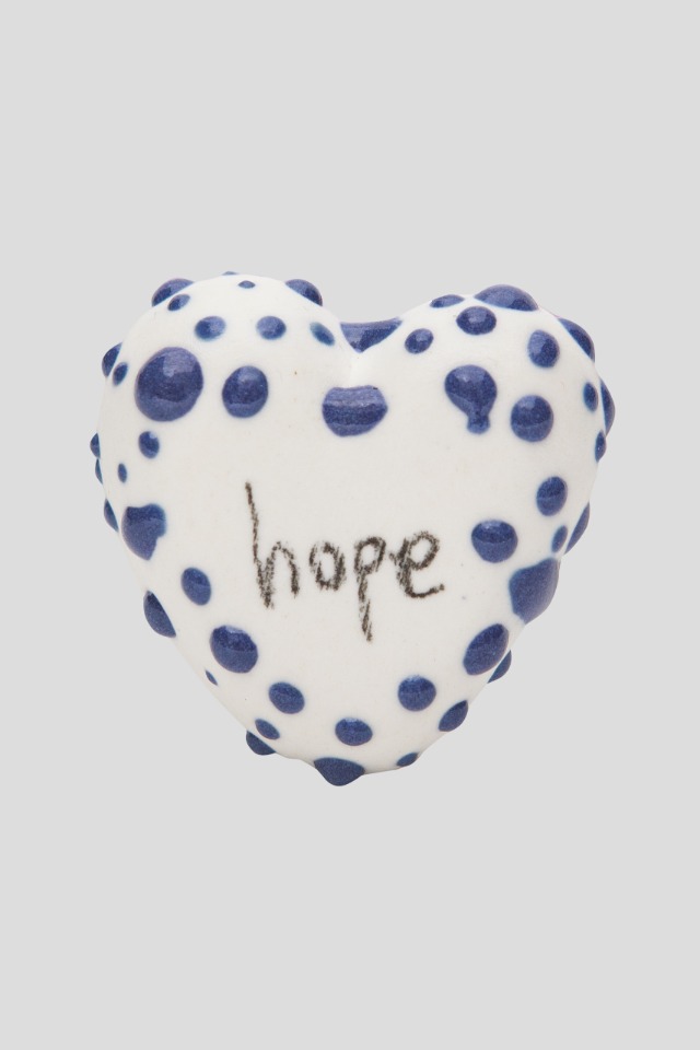 Blue Drops of Hope Heart