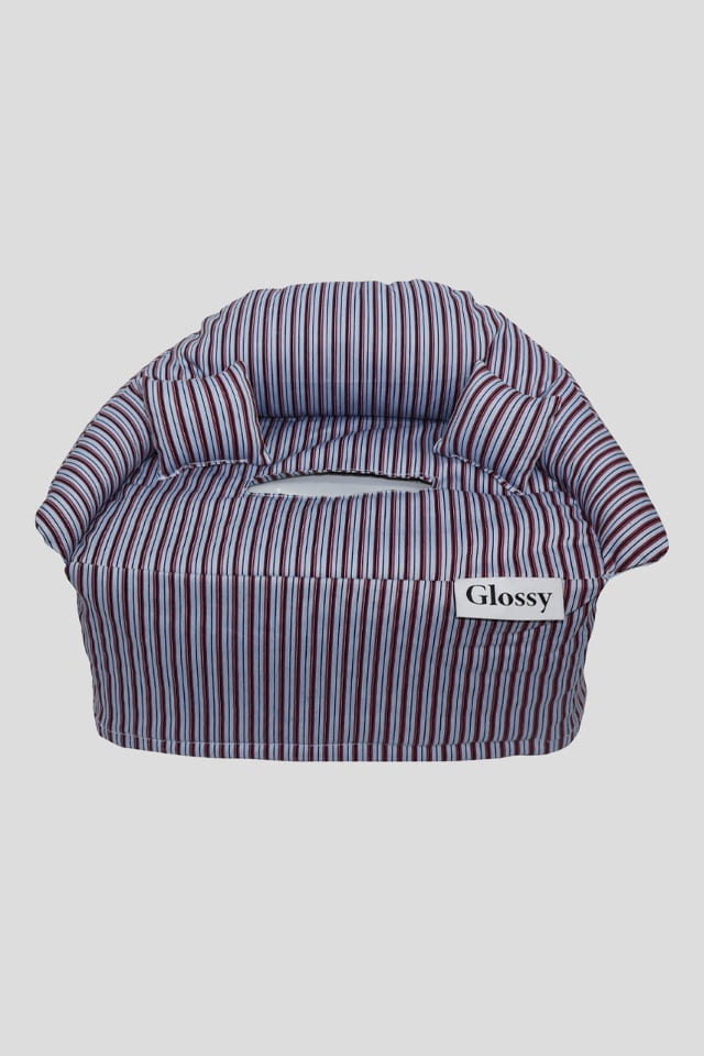 Stripe sofa tissue cover blue