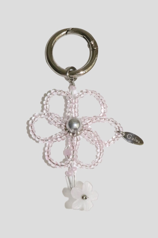 flower keyring (pink)