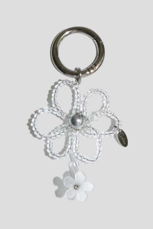 flower keyring (silver)