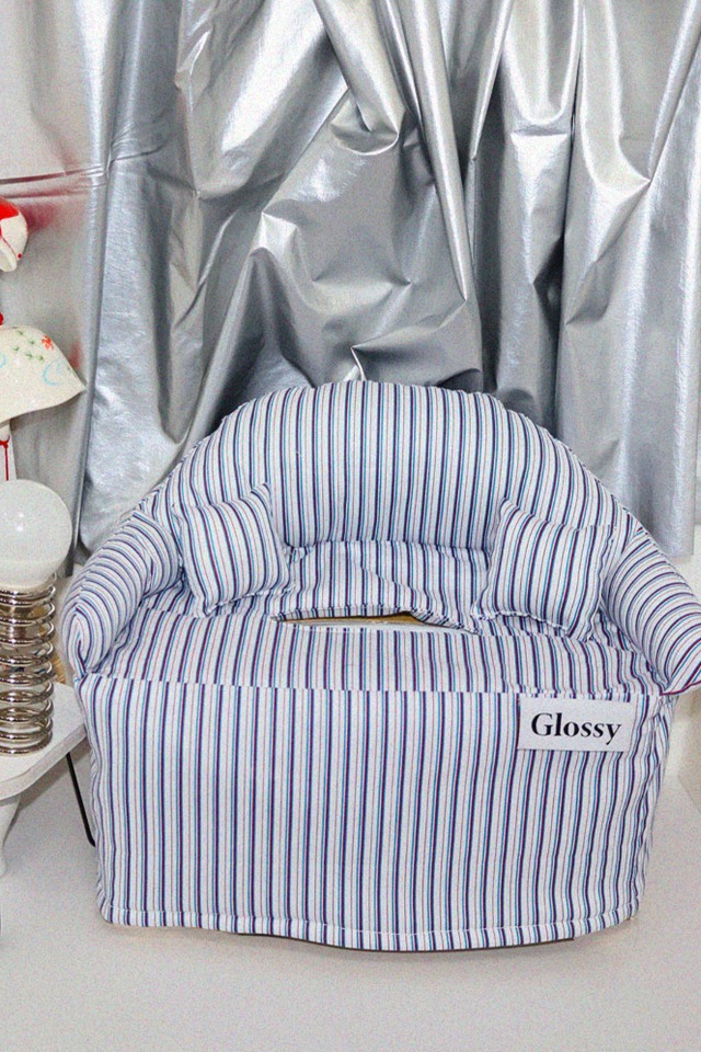 Stripe sofa tissue cover white