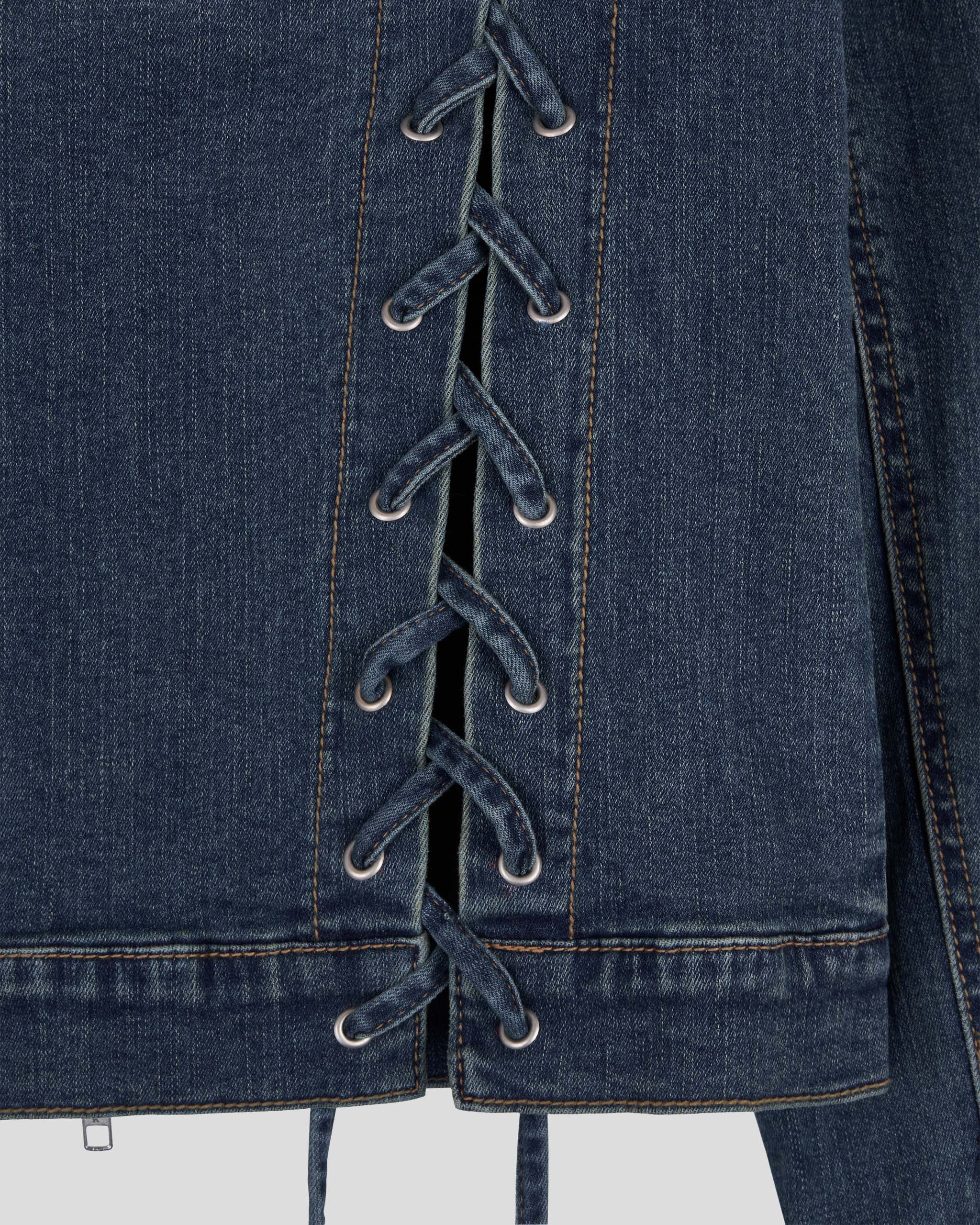 BACK STRING DENIM JACKET - BE(ATTITUDE) SHOP