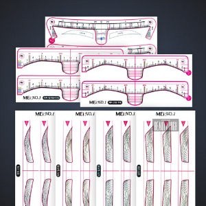 디자인 눈썹 스티커자 [7종] / 반영구 눈썹연습 실습재료