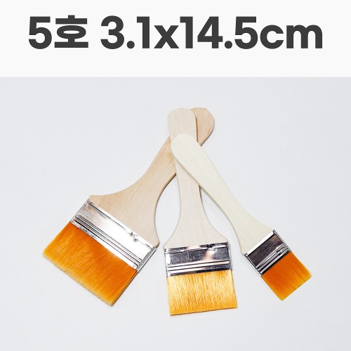 노리프렌즈 만들기재료 - 백붓 3.1x14.5cm 소형 납작붓 5호 공예용 채색도구