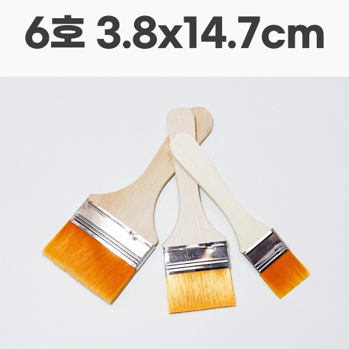 노리프렌즈 만들기재료 - 백붓 3.8x14.7cm 납작붓 6호 공예용 채색도구