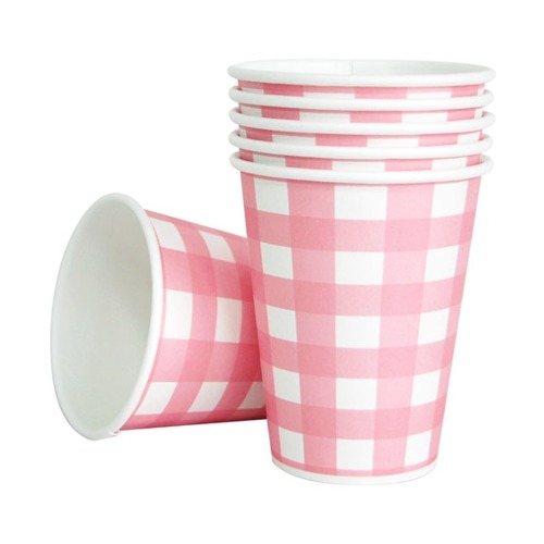 노리프렌즈 만들기재료 - 체크컵 핑크 6개2봉