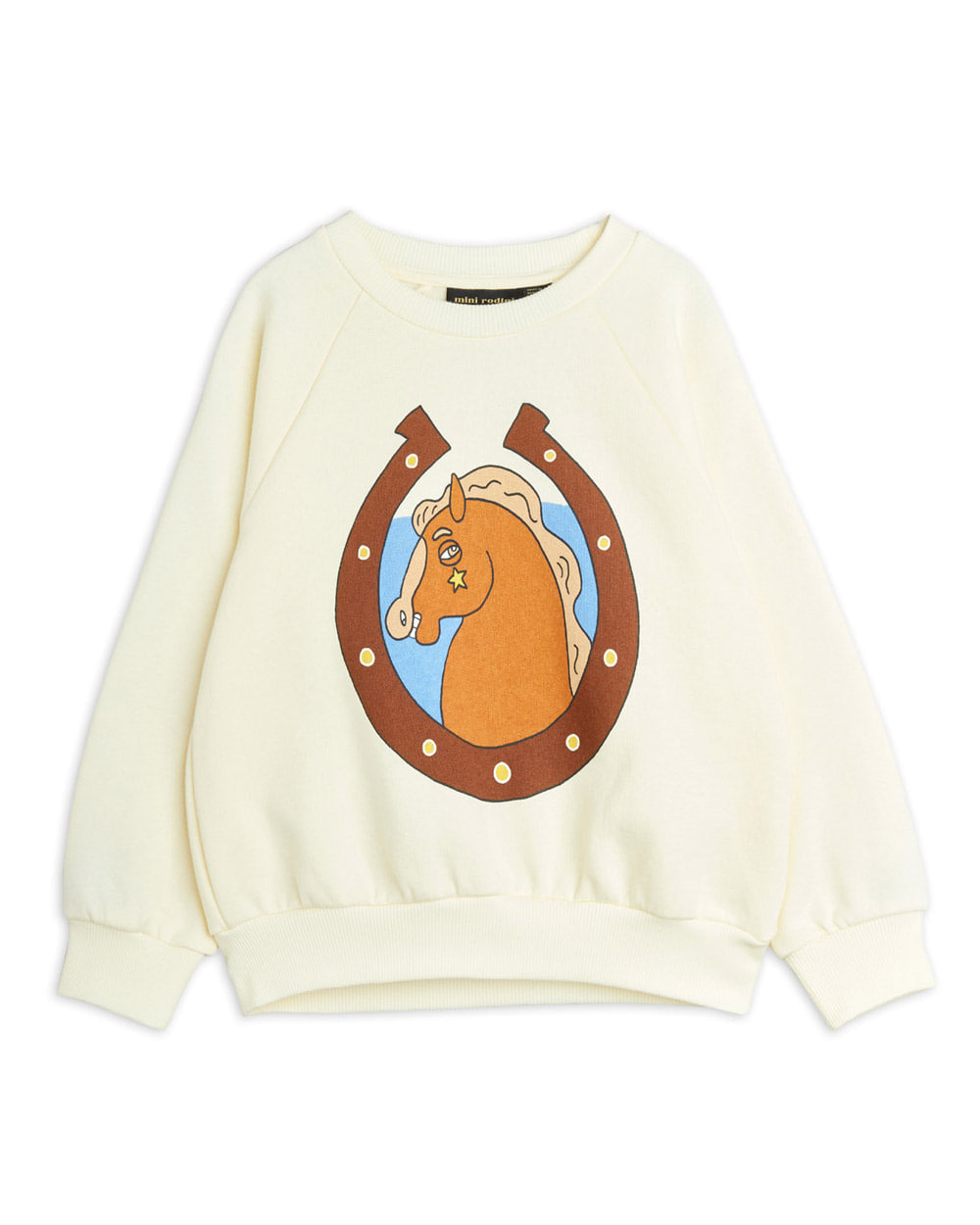 [MINIRODINI]Horses sp sweatshirt /Offwhite [116/122]