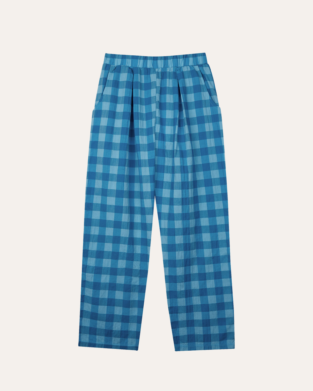 [ THE CAMPAMENTO ] BLUE CHECKED TROUSERS [7-8Y]