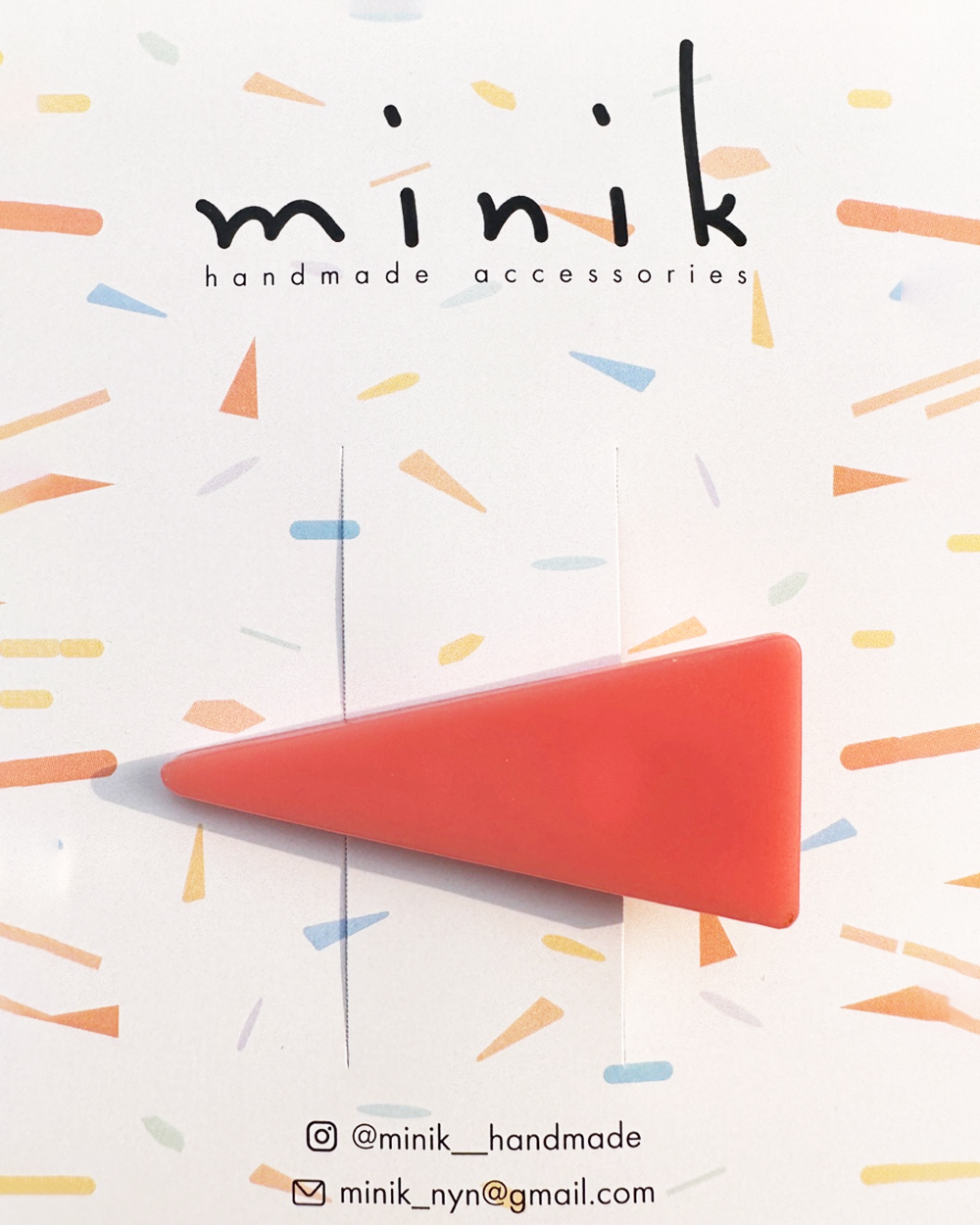 [MINIK] hair pin - triangle / crimson