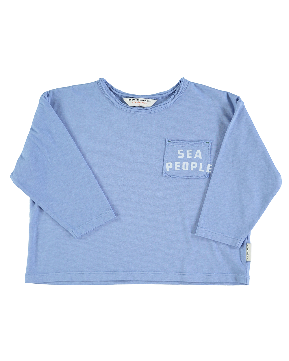 [ PIUPIUCHICK ] Longsleeve | Blue w/ &quot;sea people&quot; print [4Y, 6Y]