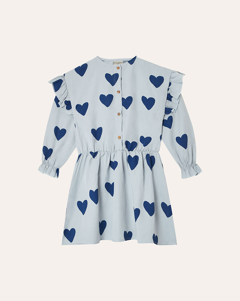 [ THE CAMPAMENTO ] BLUE HEARTS LONG SLEEVES KIDS DRESS