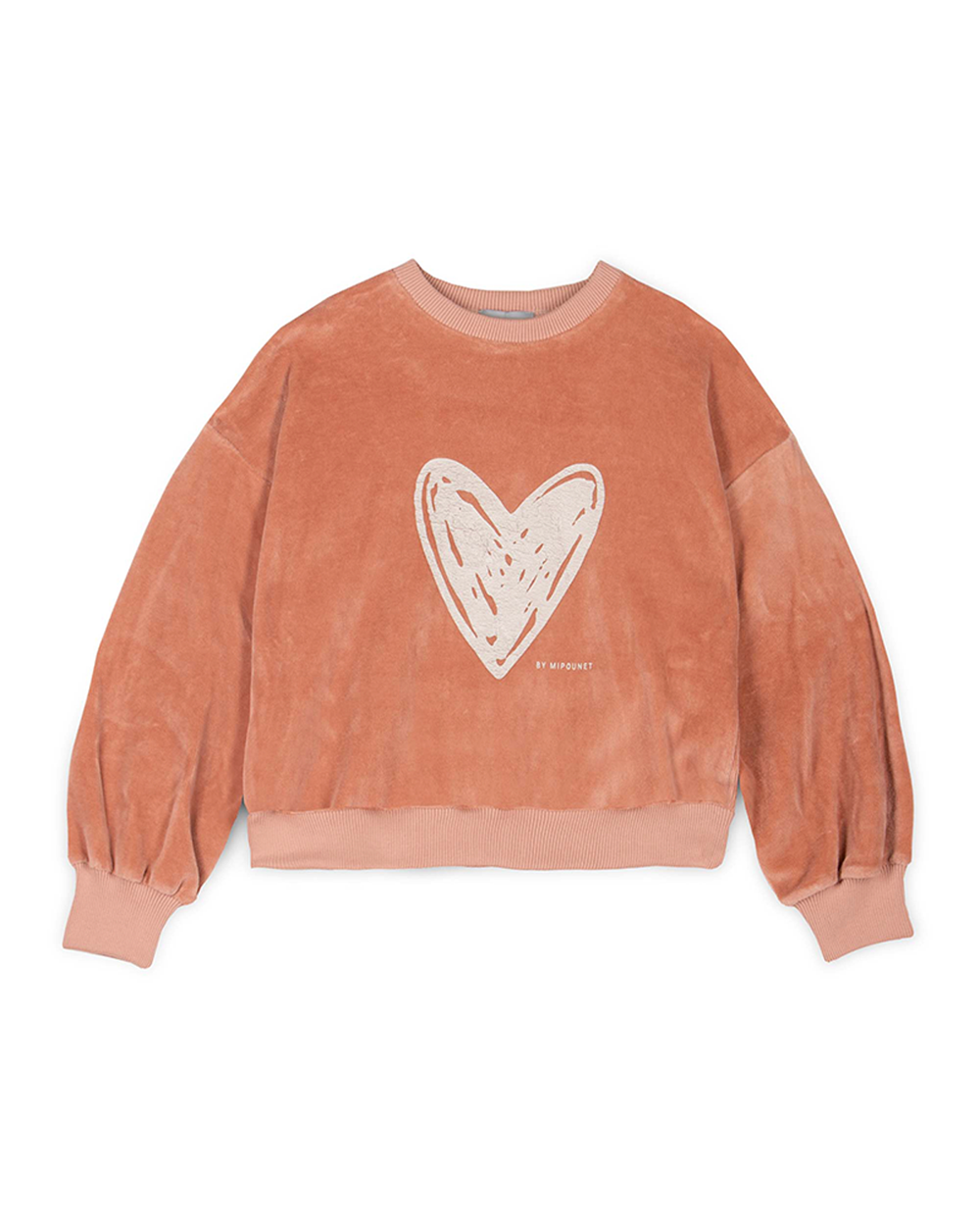 [MIPOUNET] LOVE  COTTON VELVET SWEATSHIRT [4Y, 6Y]