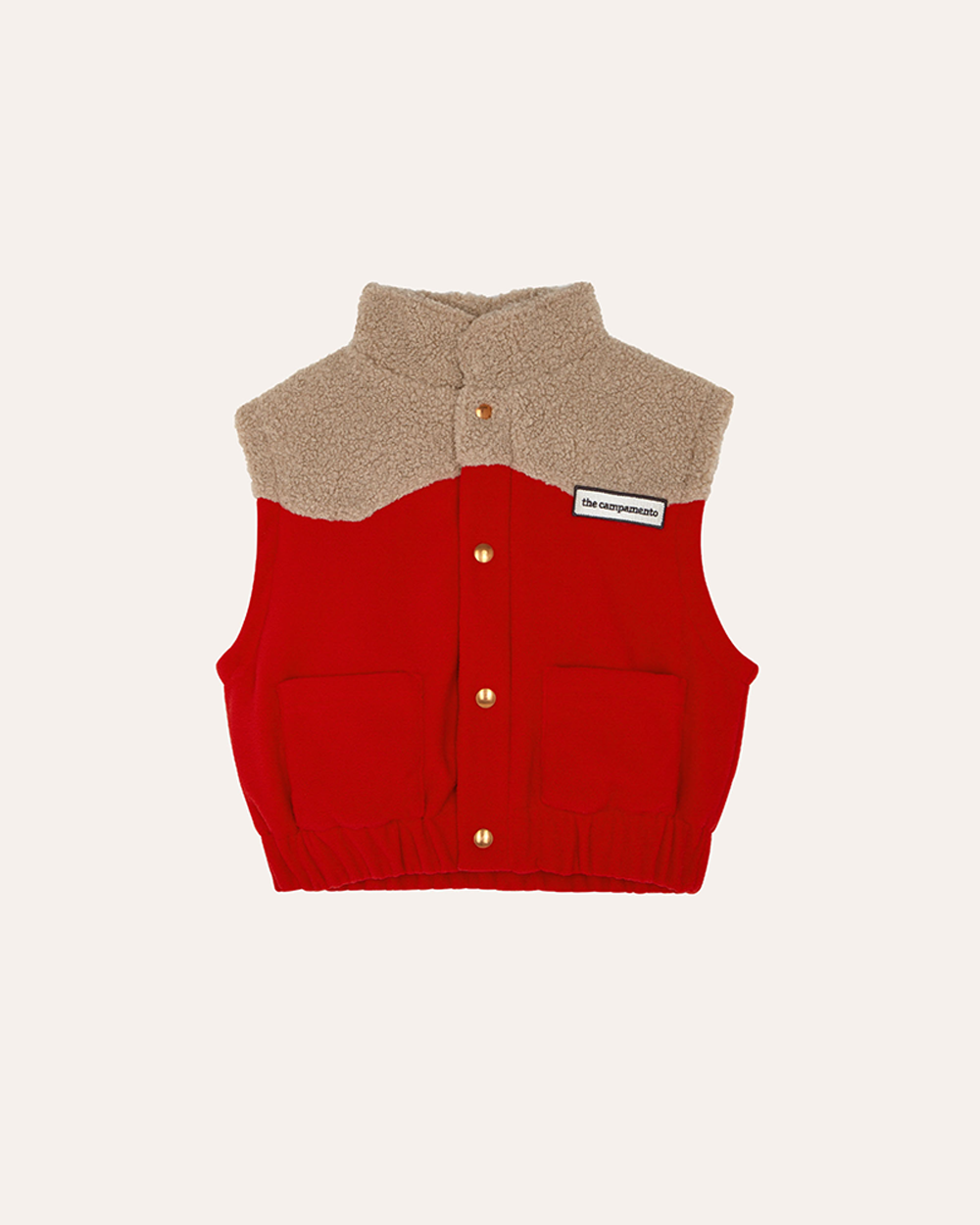 [ THE CAMPAMENTO ] RED POLAR KIDS VEST [5-6y, 7-8y]