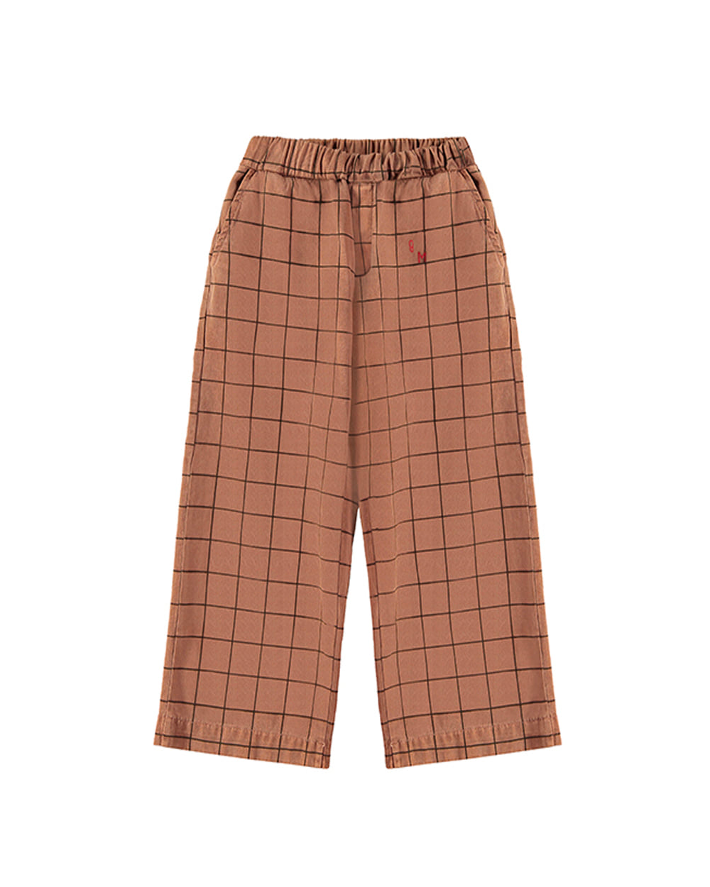 [BONMOT]Trouser checks /Wood [6-7Y]