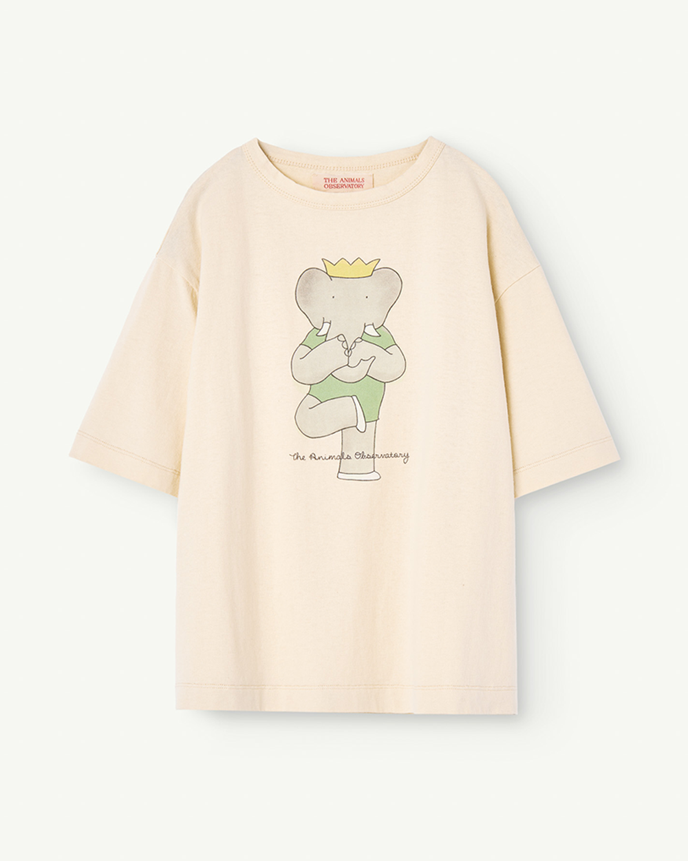 [TAO] ROOSTER OVERSIZE KIDS T-SHIRT Ecru_Elephant Yoga Crown [4Y, 6Y]